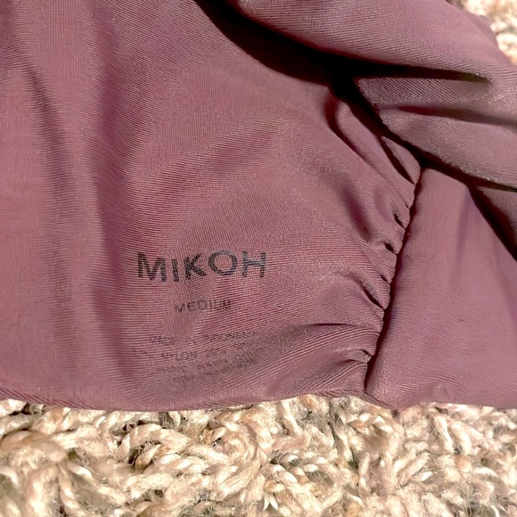 MIKOH Kahala Criss Cross Swim Top Dark Wine - Picture 4 of 4